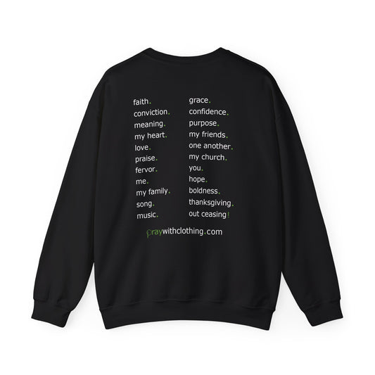 Pray With...Unisex Crewneck Sweatshirt (black)