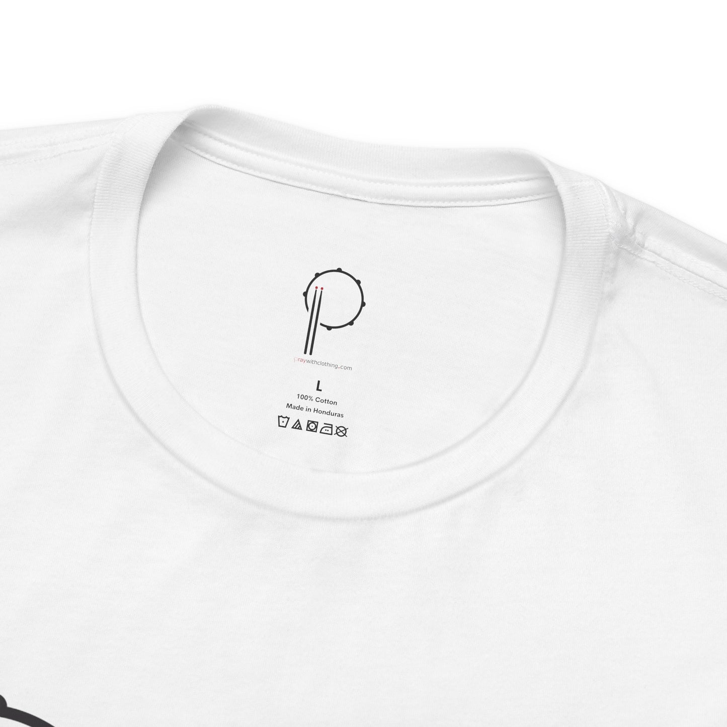 "Pray With..." Unisex Short Sleeve Tee (white)