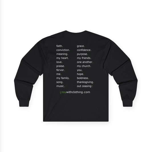 Pray With...Unisex Long Sleeve Tee (blk)