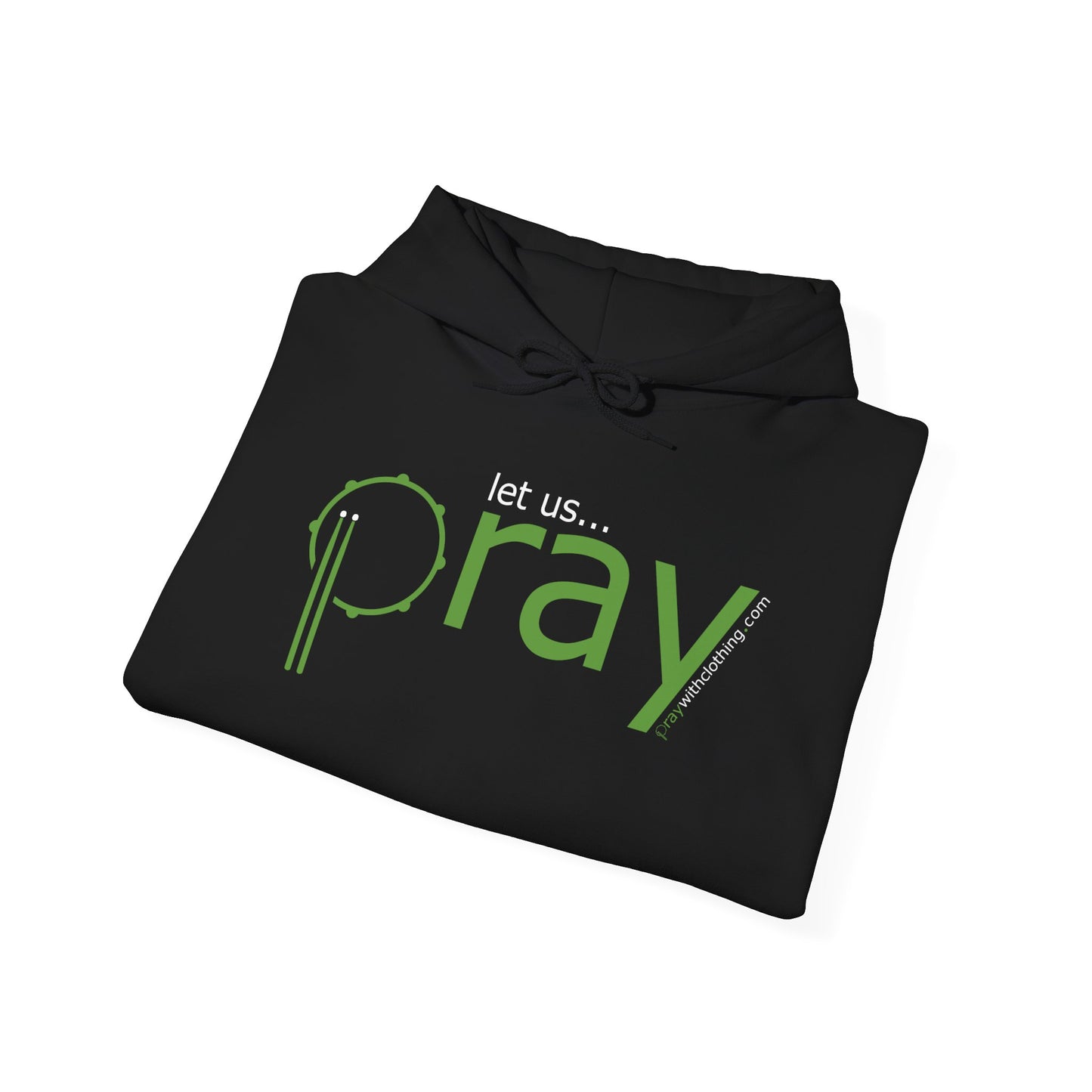 Let Us Pray - Unisex Heavy Blend™ Hooded Sweatshirt (black) - Inspirational, cozy, comfortable, lounge wear
