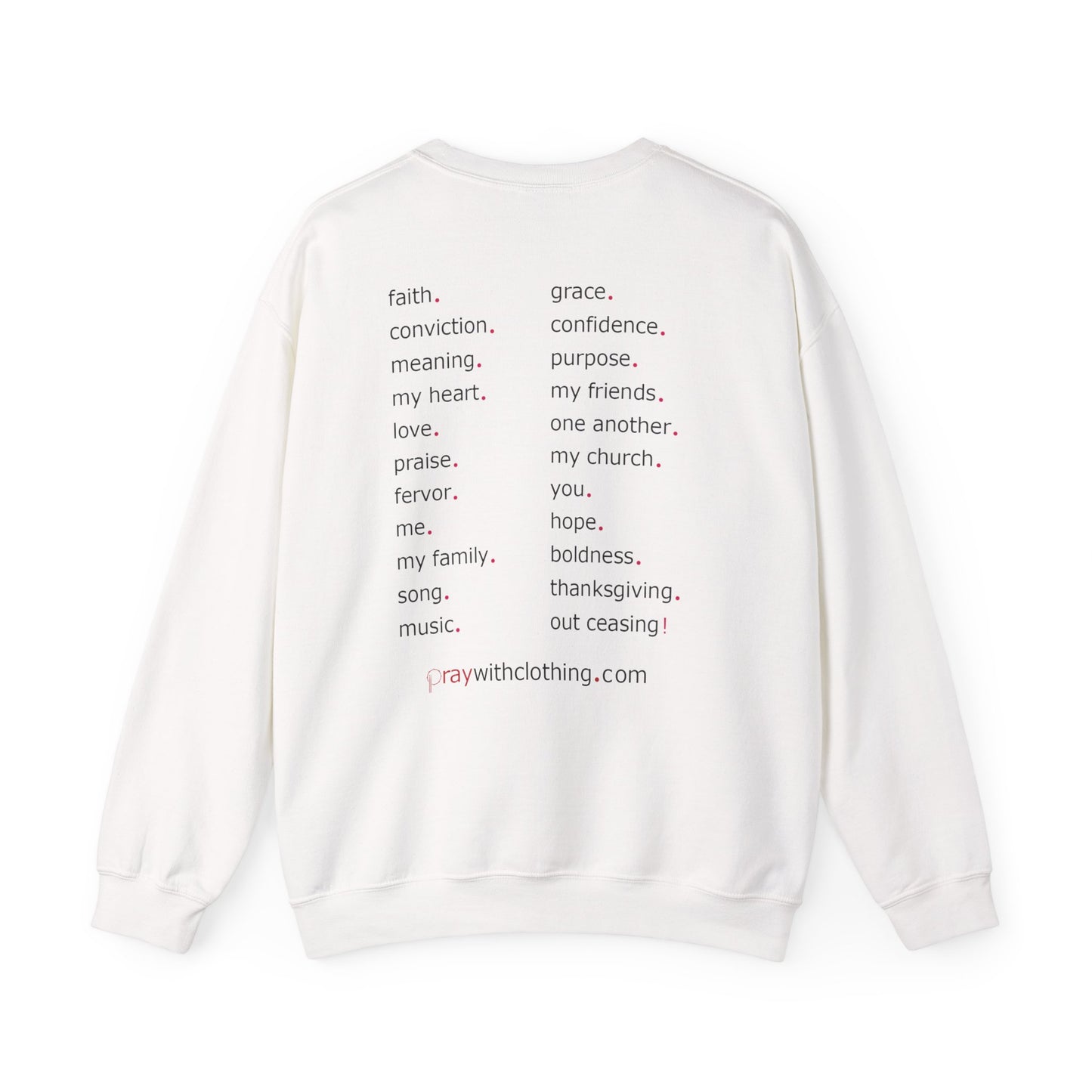 Pray With...Unisex Crewneck Sweatshirt (white)