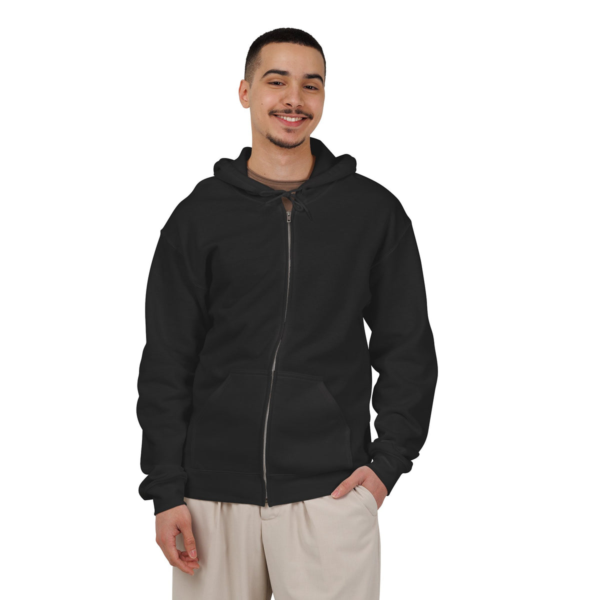 RimSHOT Logo Full-Zip Hoodie — Red Percussion Design