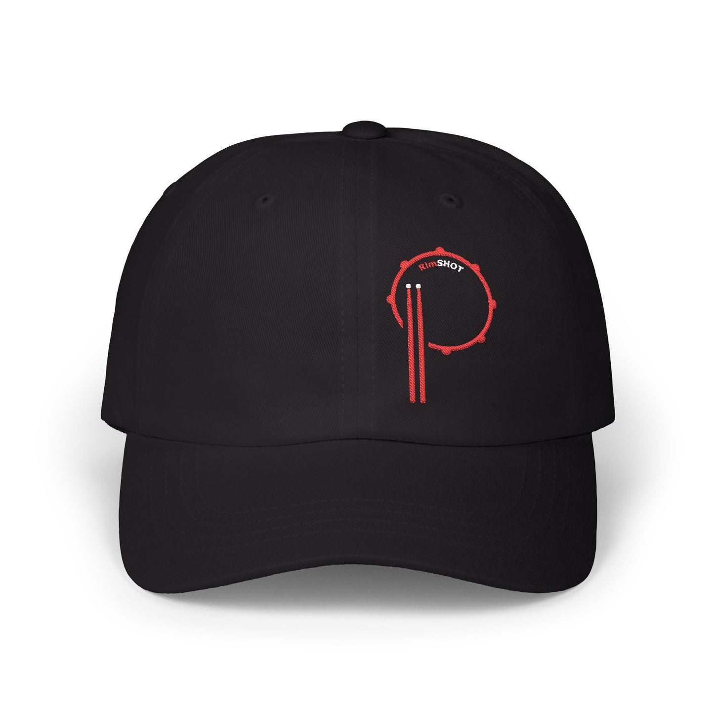 "RimSHOT" Offset Red "P" Logo Embroidered -  Classic Dad Cap