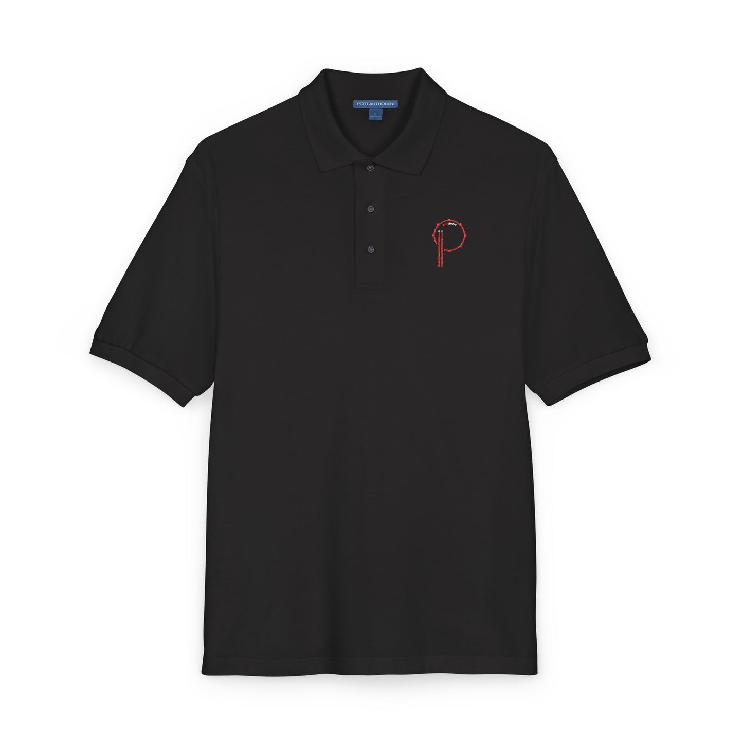 "RimSHOT" Red Embroidered ‘P’ Polo Shirt