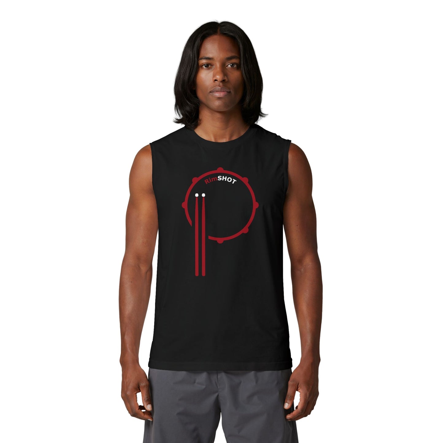 Muscle Tank Top — RimSHOT Red print