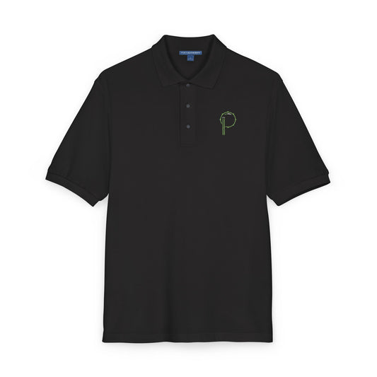 "RimSHOT" Green Embroidered ‘P’ Polo Shirt