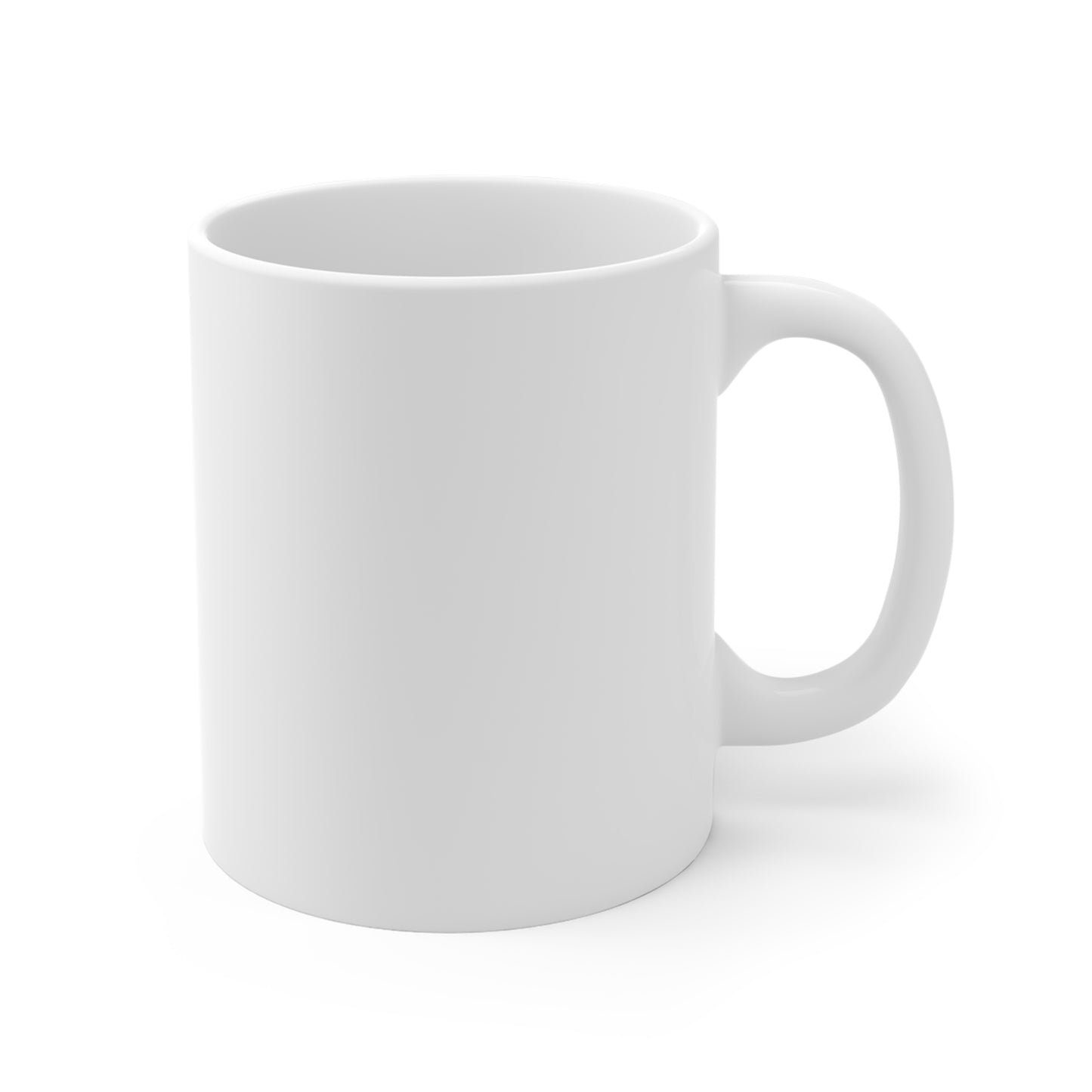 RimSHOT Red Logo Mug — 11oz Cup (white) for Drummers & Music Lovers, Motivational Drinkware