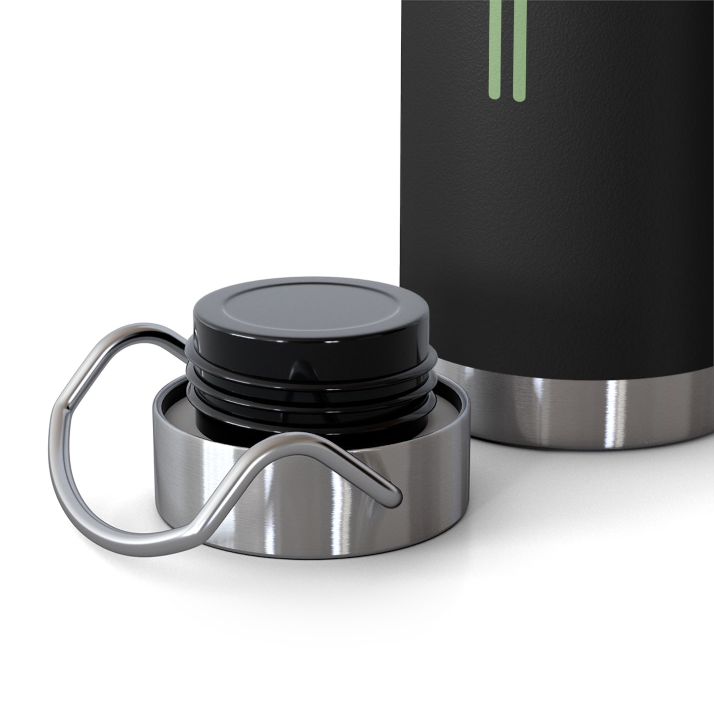RimSHOT Green - Copper Vacuum Insulated Tumbler, 22oz black