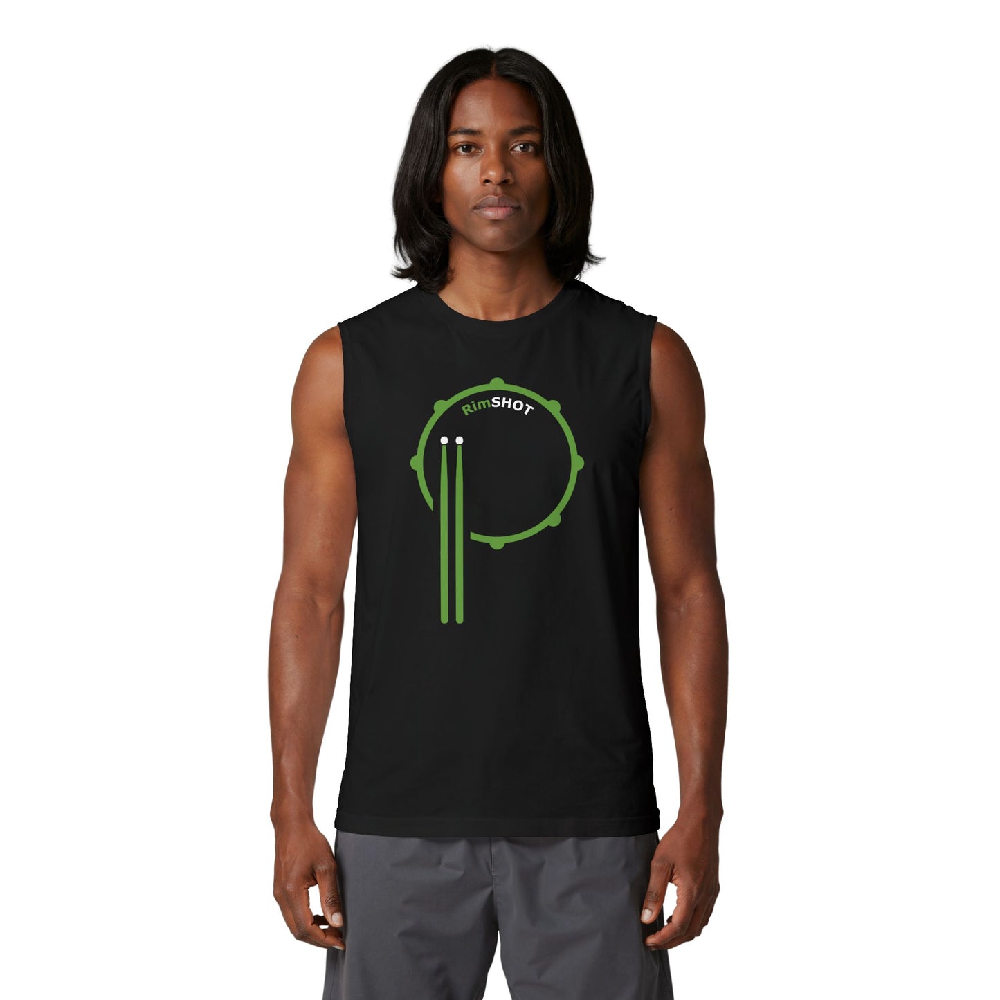 Muscle Tank Top — RimSHOT Green print