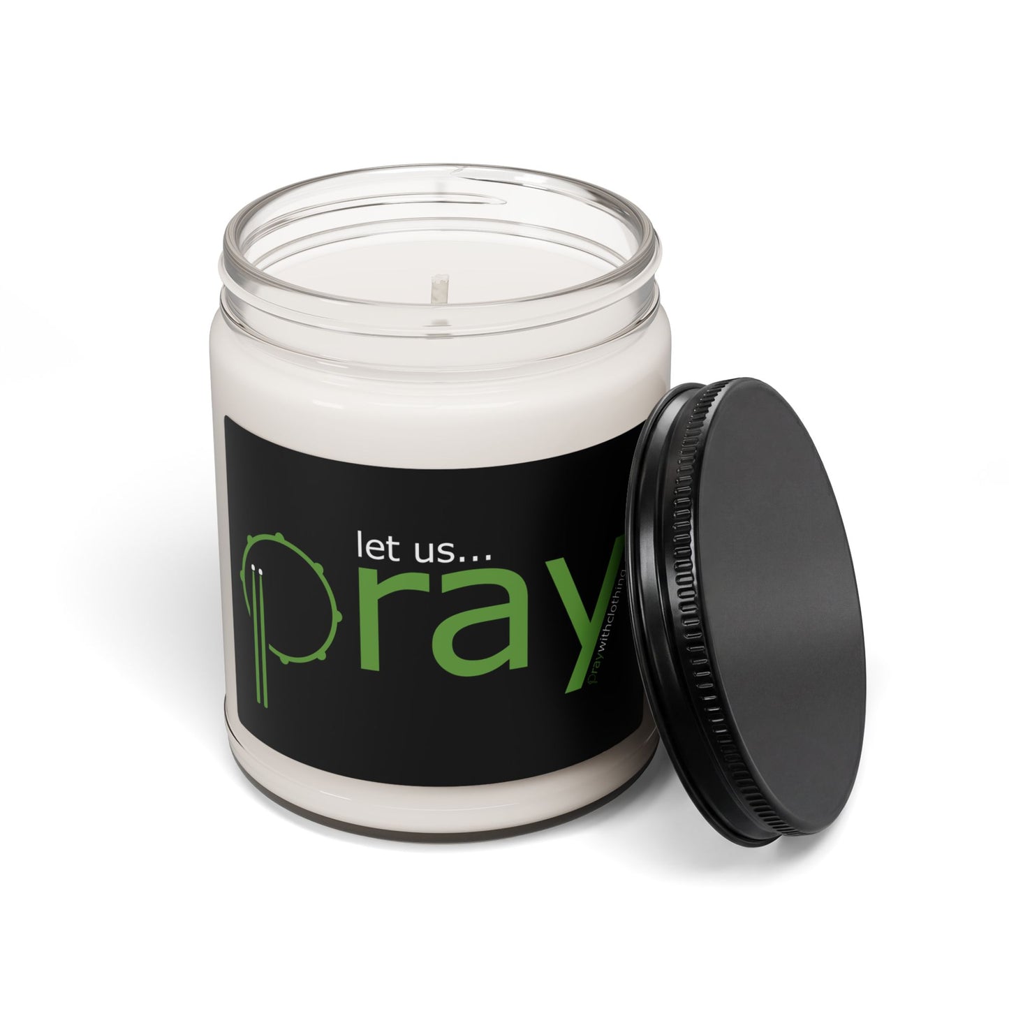 Let Us PRAY black label - Scented or Unscented Soy Candle with Inspirational Quote, Relaxation Gift, Prayer Candle for Meditation, Home Decor, Aromatherapy