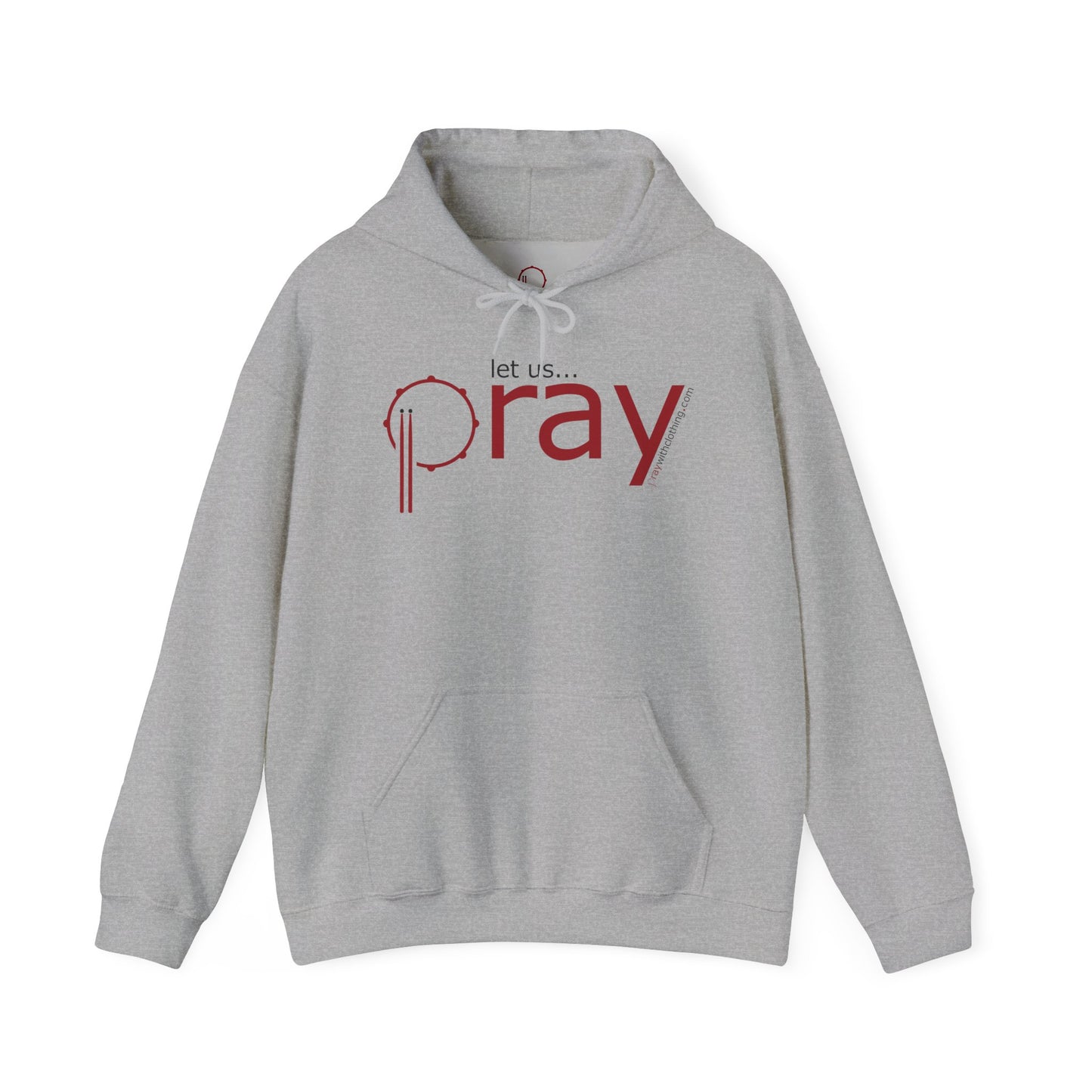 Let Us Pray Unisex Heavy Blend™ Hooded Sweatshirt (grey) - Inspirational, cozy, comfortable, lounge wear