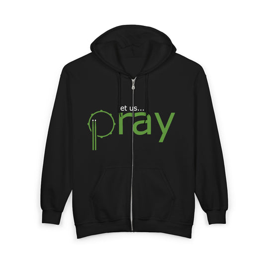 let us PRAY Green Design - Full Zip Hooded Sweatshirt Unisex Heavy Blend™