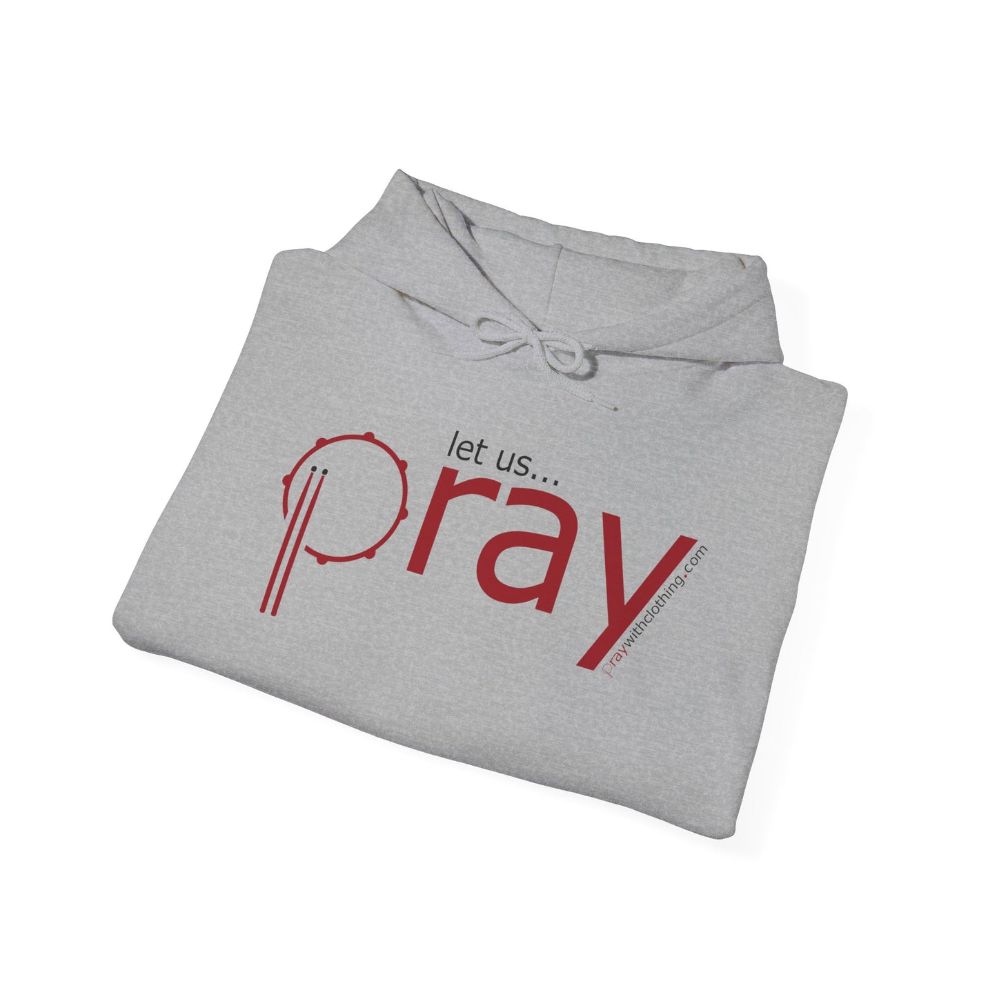 Let Us Pray Unisex Heavy Blend™ Hooded Sweatshirt (grey) - Inspirational, cozy, comfortable, lounge wear