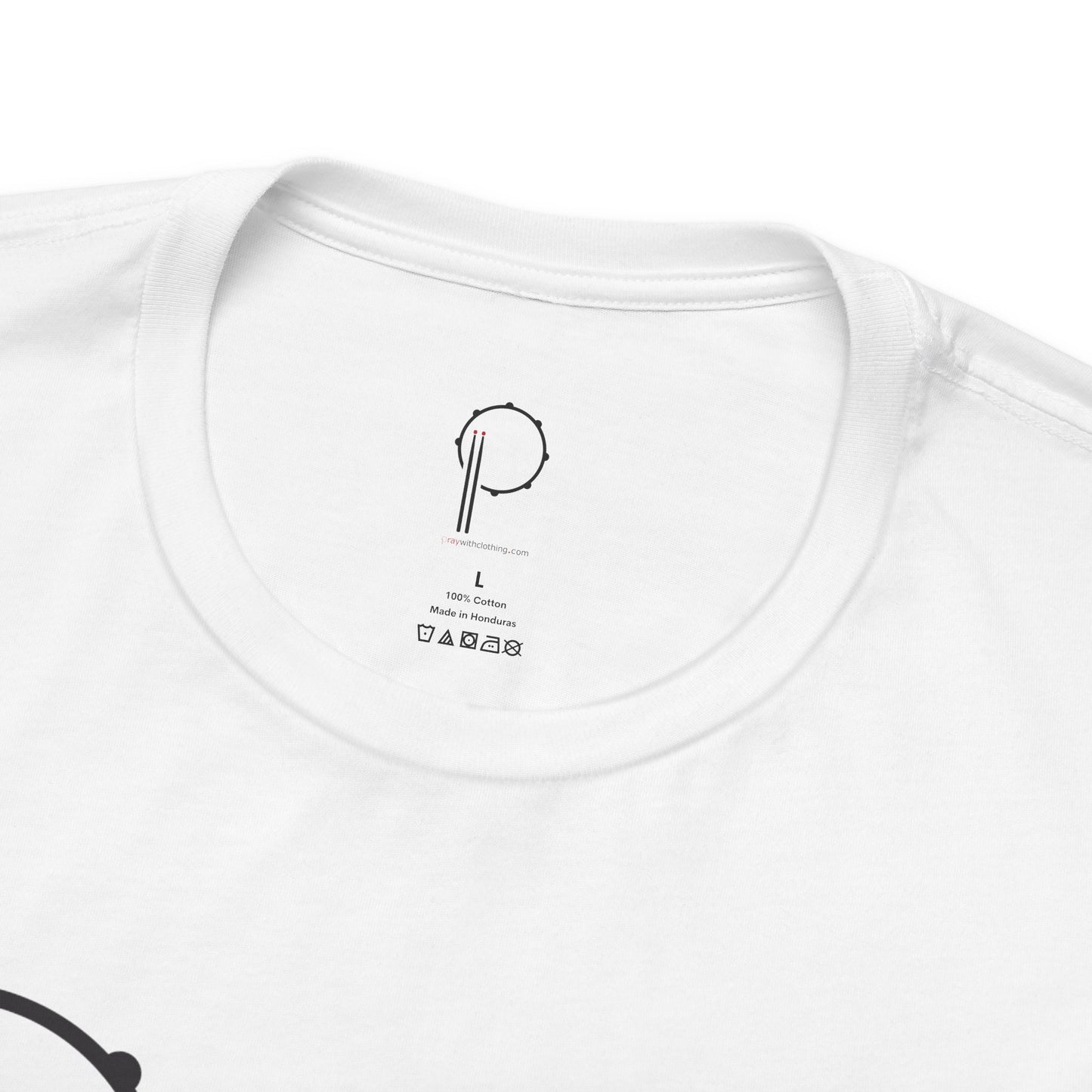Camiseta unisex de manga corta "Pray With..." (blanca) - AGOTADA